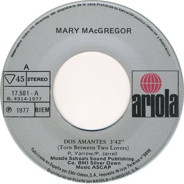 Mary MacGregor - Dos Amantes
