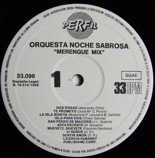 Orquesta Noche Sabrosa - Merengue Mix 2