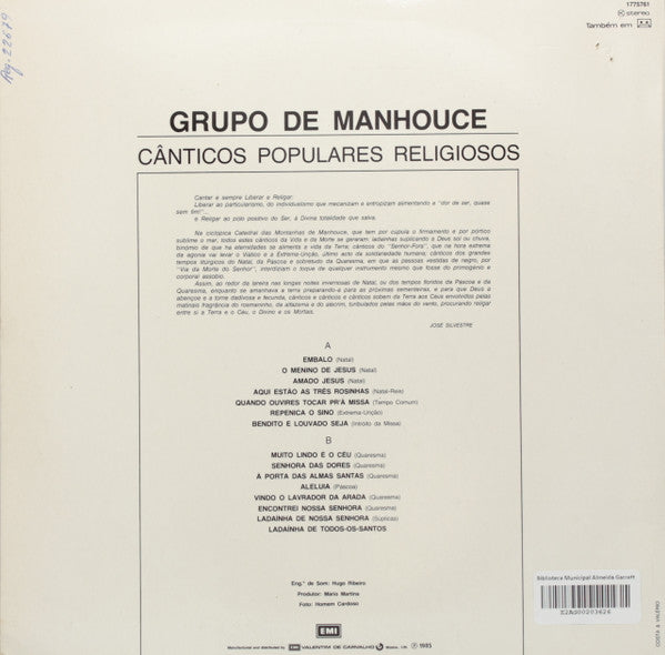 Grupo De Cantares De Manhouce - Cânticos Populares Religiosos