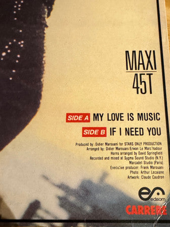 Gloria Gaynor - My Love Is Music / If I Need You