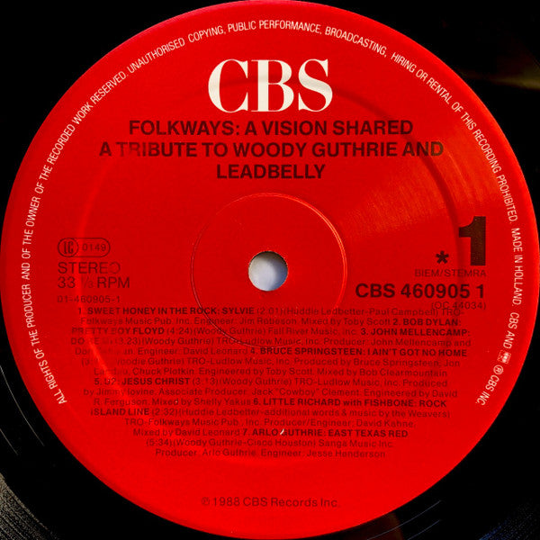 Various - A Vision Shared (A Tribute To Woody Guthrie And Leadbelly)