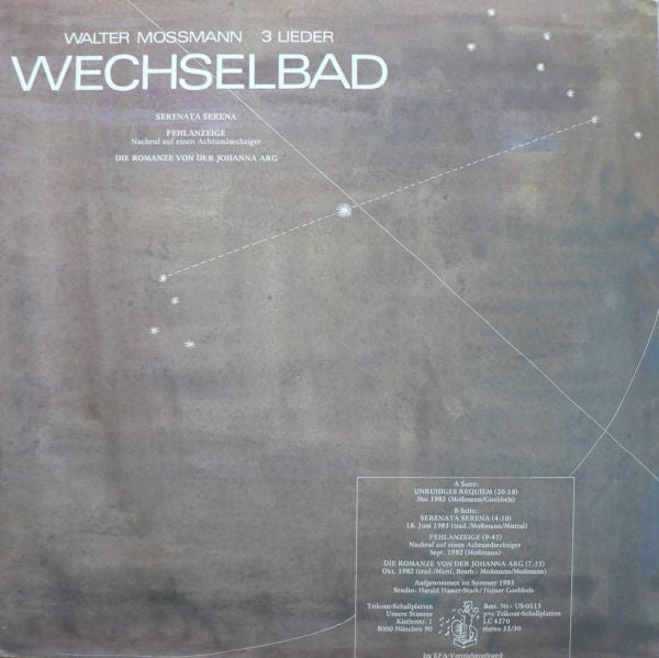 Walter Mossmann / Heiner Goebbels - Unruhiges Requiem