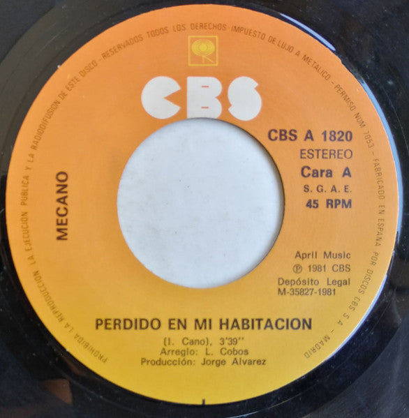 Mecano - Perdido En Mi Habitación