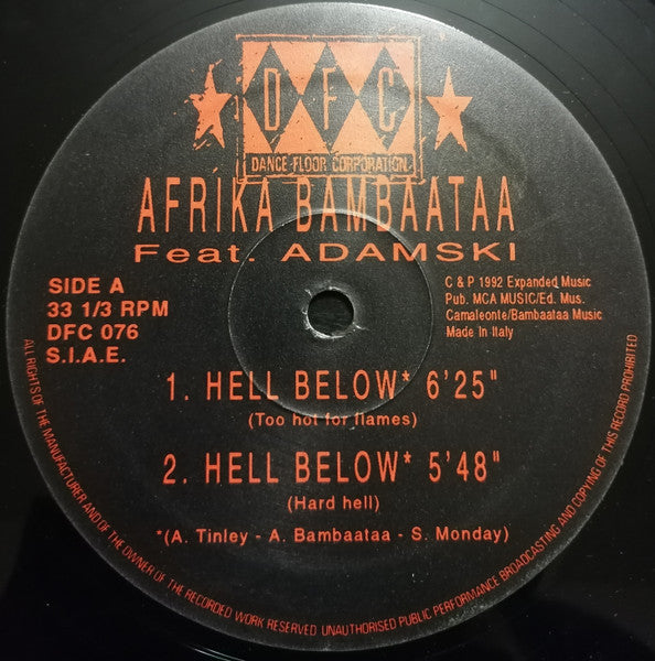 Afrika Bambaataa ,Featuring Adamski - Hell Below