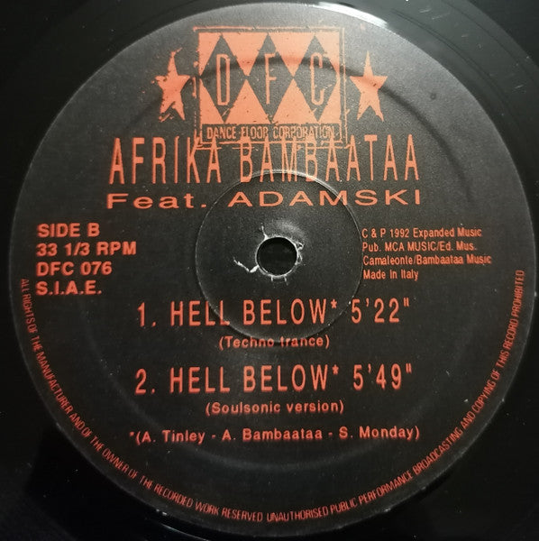 Afrika Bambaataa ,Featuring Adamski - Hell Below
