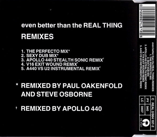 U2 - Even Better Than The Real Thing (Remixes)