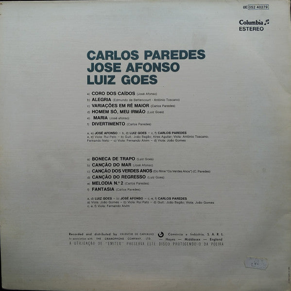 Carlos Paredes - Carlos Paredes, Jose Afonso, Luiz Goes