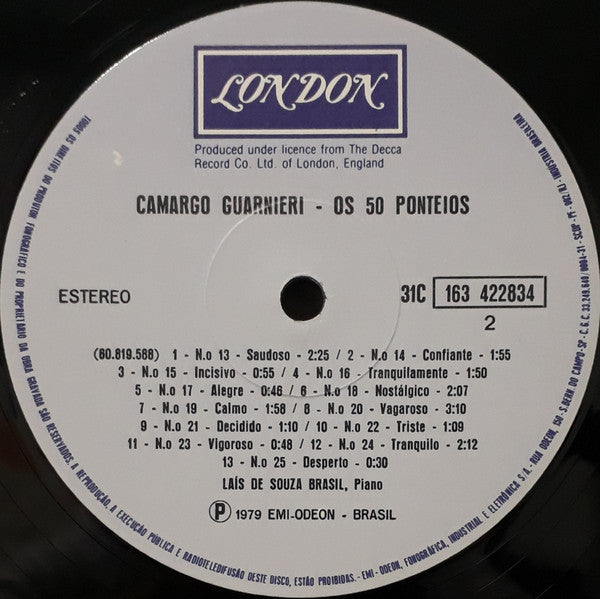 Mozart Camargo Guarnieri - Laís de Souza Brasil - Os 50 Ponteios