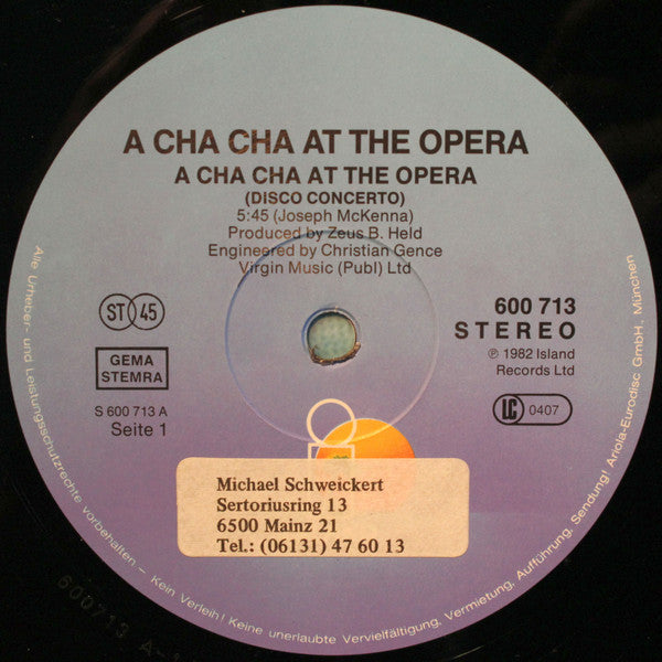 A Cha Cha At The Opera - A Cha Cha At The Opera Disco Concerto