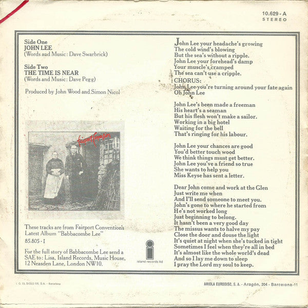 Fairport Convention - John Lee And His Old Mother