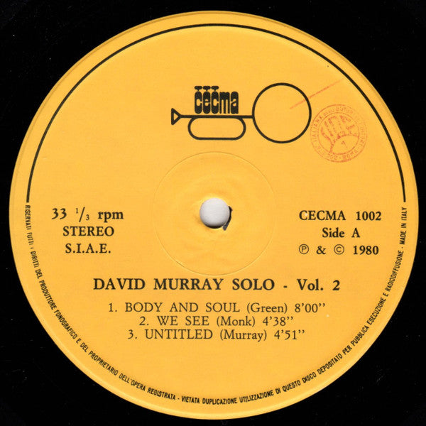 David Murray - Solo Vol.II