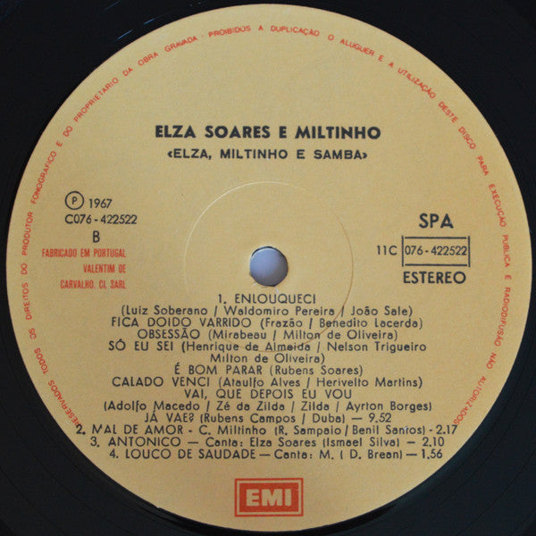 Elza Soares E Miltinho - Elza, Miltinho E Samba