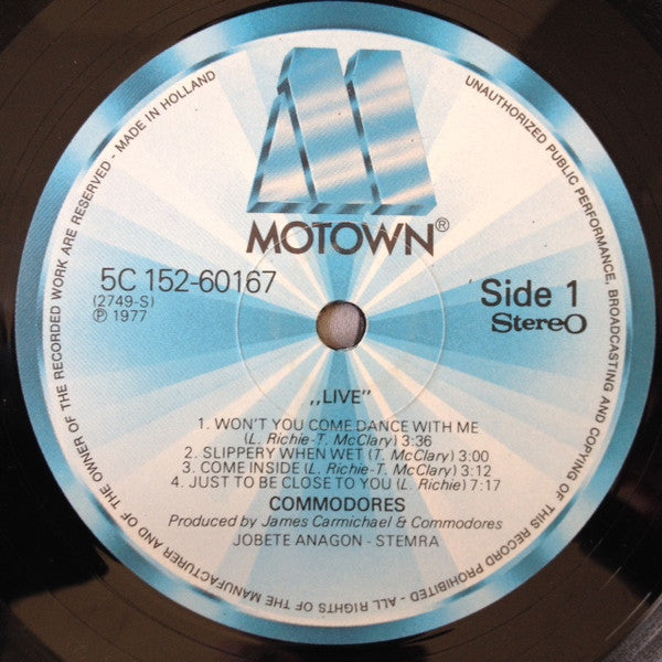 Commodores - Live!