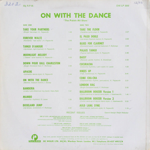 The Palais All Stars - On With The Dance