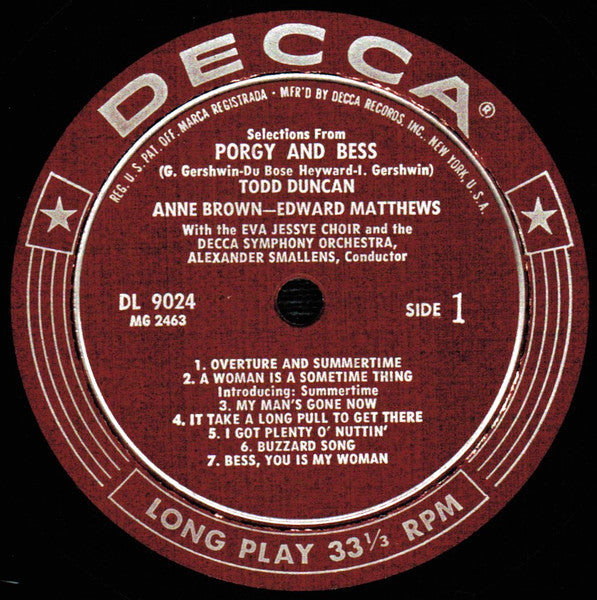 George Gershwin - Porgy And Bess (The Original Cast Album)