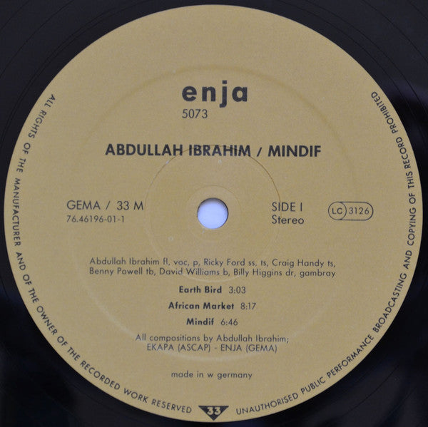 Abdullah Ibrahim / Dollar Brand - Mindif