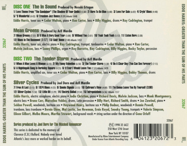 Eddie Harris - Greater Than The Sum Of His Parts