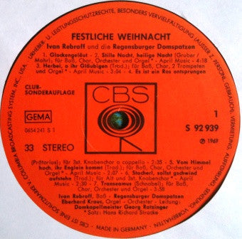 Ivan Rebroff Und Die Regensburger Domspatzen - Festliche Weihnacht