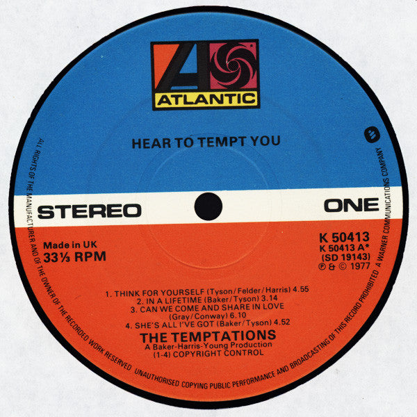 The Temptations - Hear To Tempt You