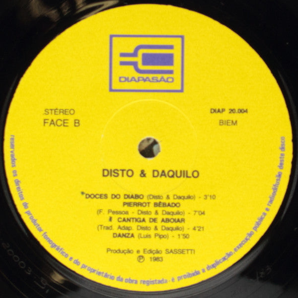 Disto & Daquilo - Disto & Daquilo