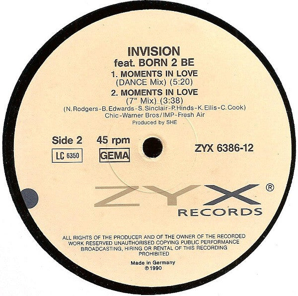 Invision Featuring Born 2 Be - Moments In Love