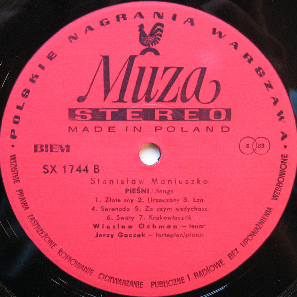 Stanisław Moniuszko, Wiesław Ochman, Jerzy Gaczek - Pieśni - Songs