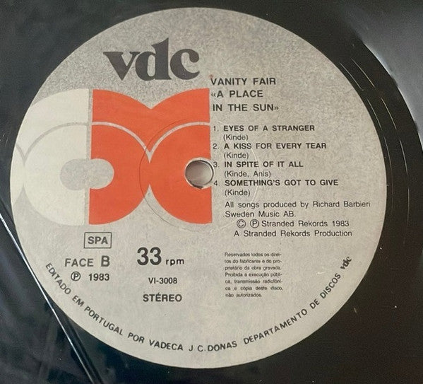 Vanity Fair - A Place In The Sun