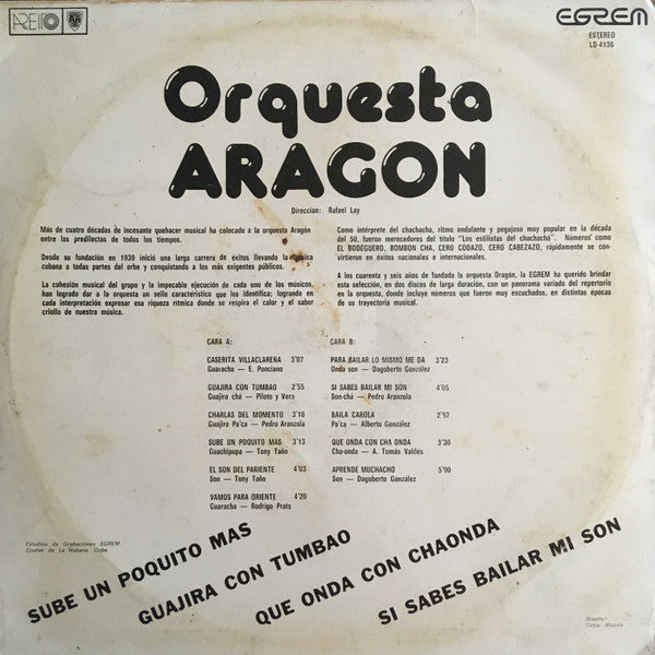Orquesta Aragon - Dirección: Rafael Lay