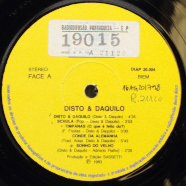 Disto & Daquilo - Disto & Daquilo