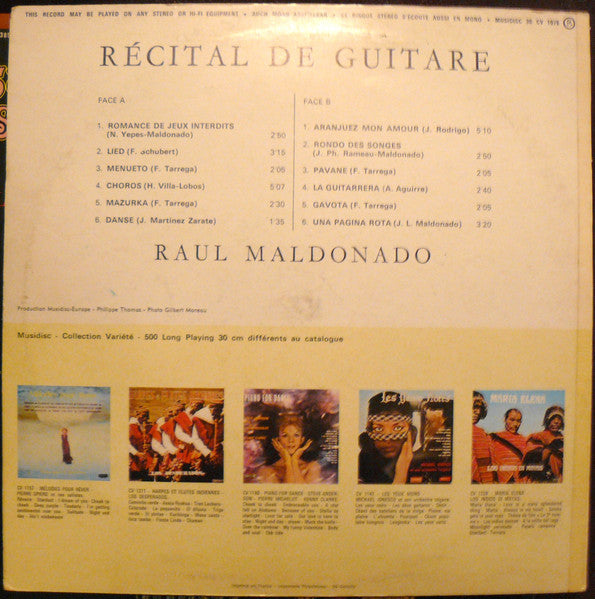 Raul Maldonado - Récital De Guitare - Jeux Interdits