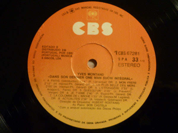 Yves Montand - Dans Son Dernier "One Man Show" Integral
