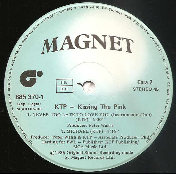 Kissing The Pink - Never Too Late To Love You