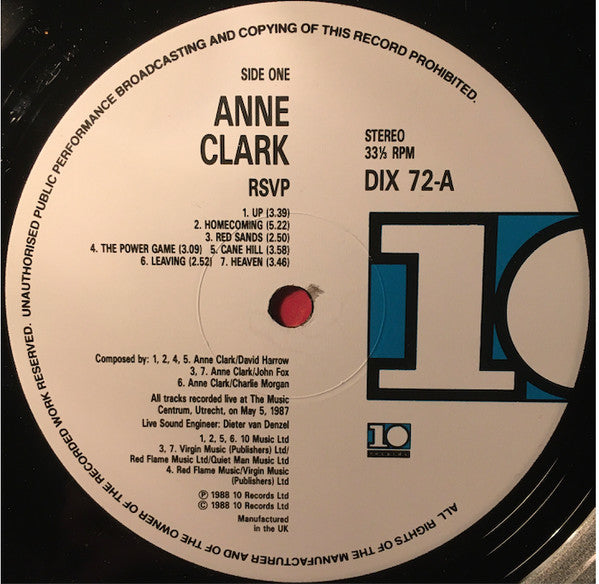 Anne Clark - R.S.V.P.