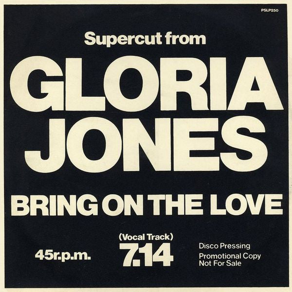 Gloria Jones / Gonzalez - Bring On The Love / Carnival