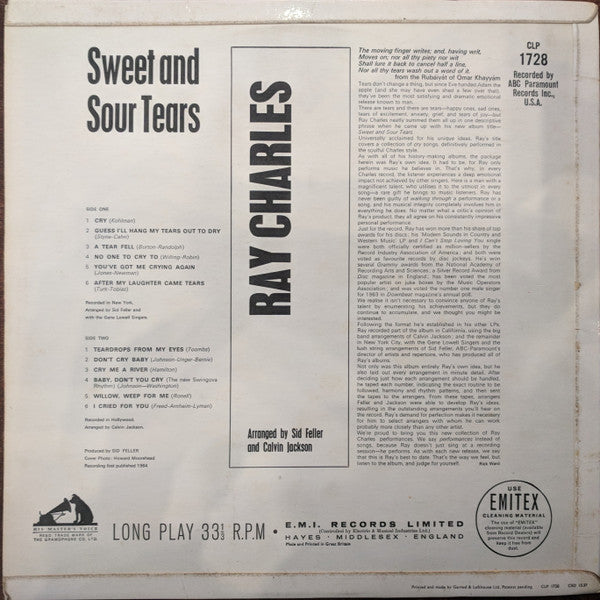 Ray Charles - Sweet & Sour Tears