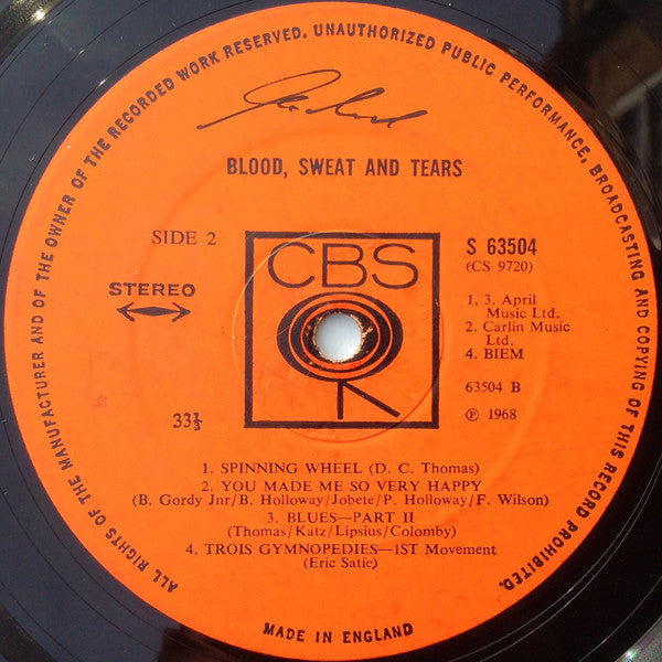 Blood, Sweat And Tears - Blood, Sweat And Tears