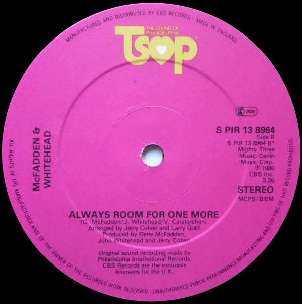 McFadden & Whitehead - I Heard It In A Love Song