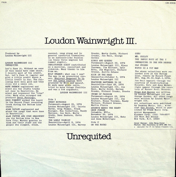 Loudon Wainwright III - Unrequited