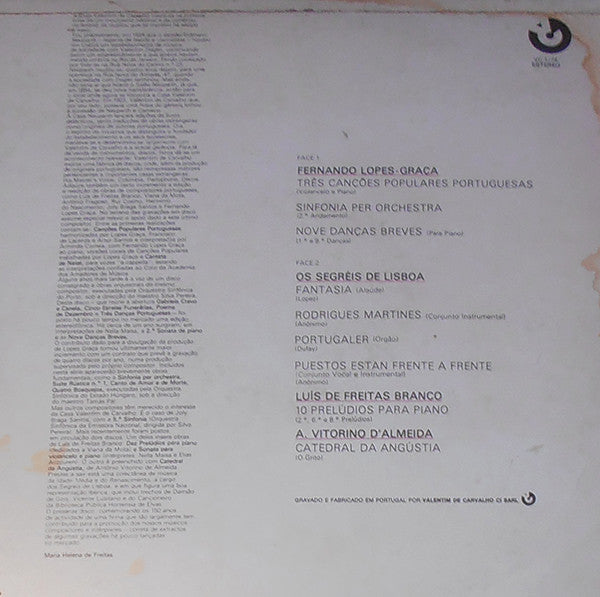 Various - Valentim de Carvalho 1824-1974 - 150 Anos Com A Música