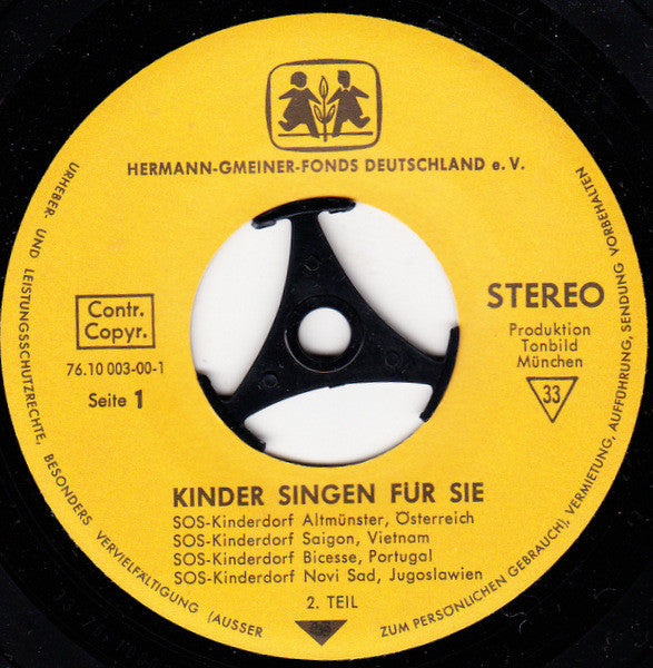 Various - Kinder Singen Für Sie, 2. Teil