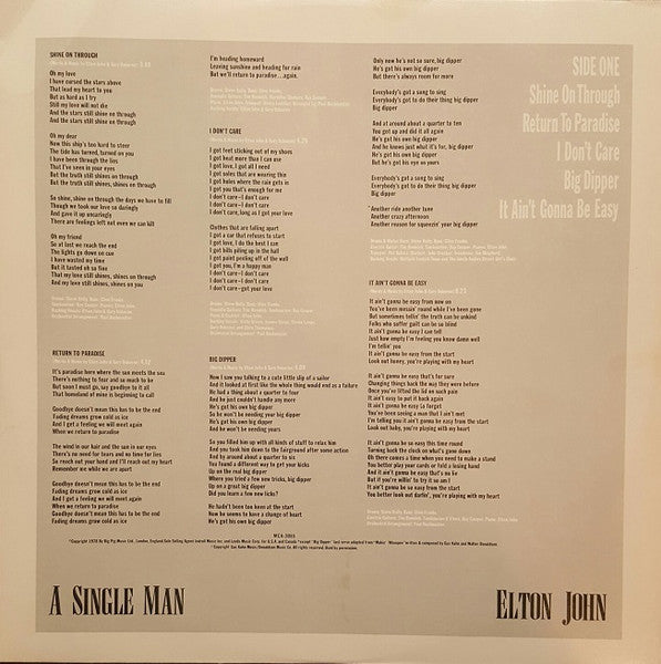 Elton John - A Single Man