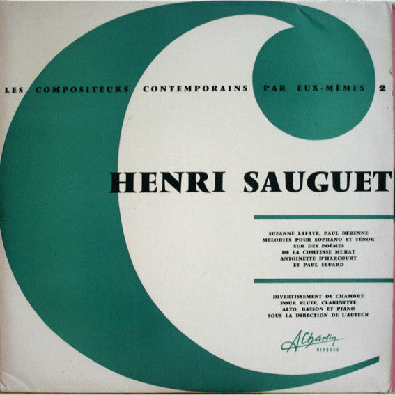 Henri Sauguet - Mélodies / Divertissement De Chambre