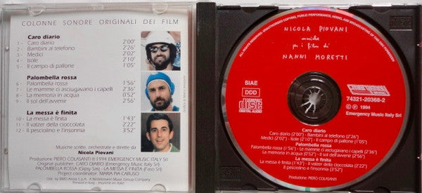 Nicola Piovani - Musiche Per I Film Di Nanni Moretti (Caro Diario / Palombella Rossa / La Messa È Finita)