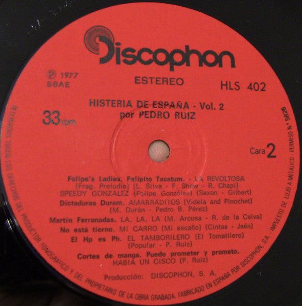 Pedro Ruiz - Histeria De España Vol. 2