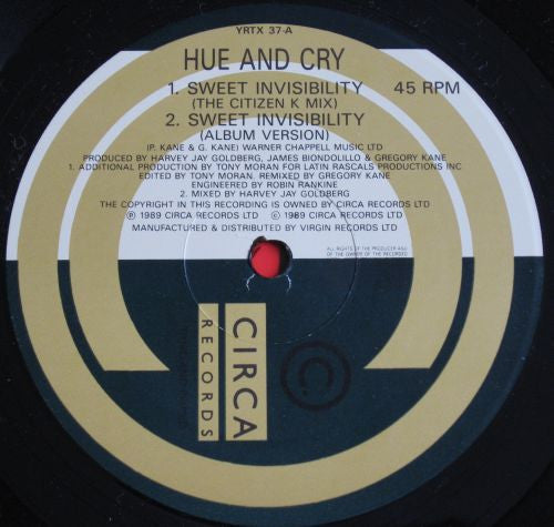 Hue & Cry - Sweet Invisibility Remix