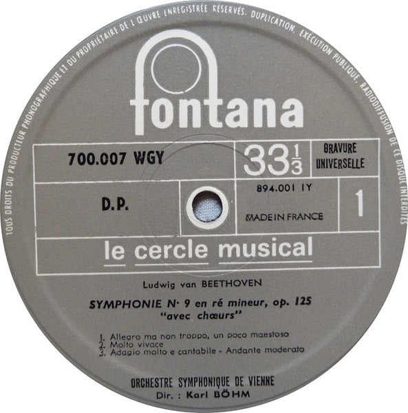 Ludwig van Beethoven - Wiener Staatsopernchor . Wiener Symphoniker . Karl Böhm - Symphonie N° 9 "Avec Chœurs"