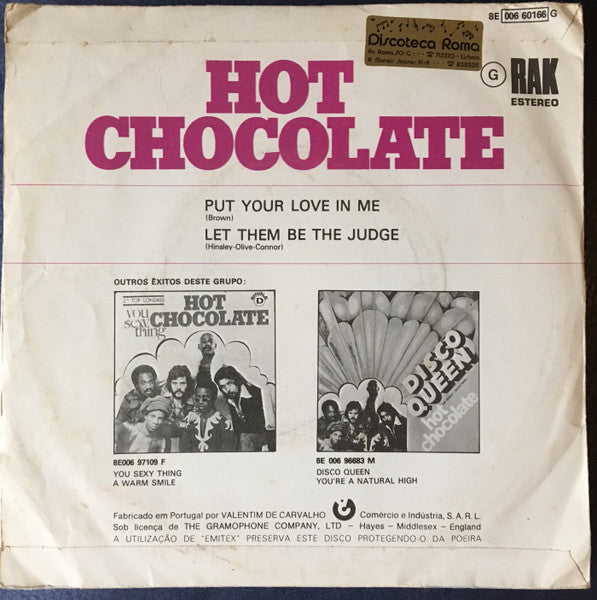 Hot Chocolate - Put Your Love In Me