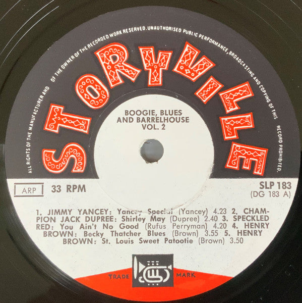 Various - Barrel-House Blues And Boogie Woogie Vol. 2