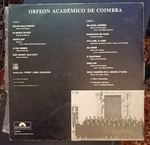 Orfeon Academico De Coimbra - "Cantando Espalharei Por Toda A Parte..." Camões