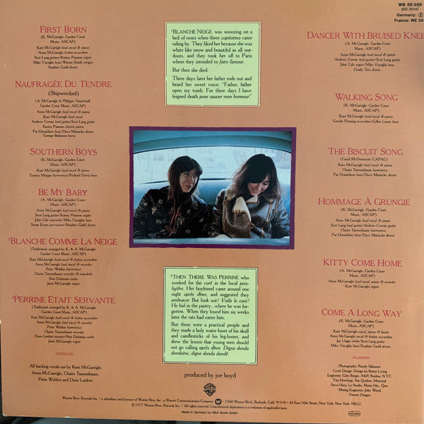Kate & Anna McGarrigle - Dancer With Bruised Knees